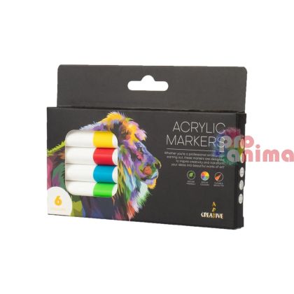Акрилни маркери Creative Art 6 цвята 