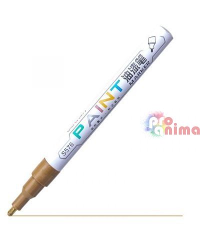 Маркер Deli S576 Объл връх 1.5 mm Златен