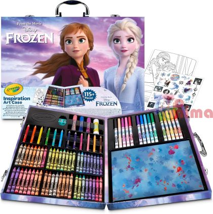 Комплект за рисуване в куфарче Crayola 155 части, Frozen