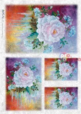 Декупажна хартия оризова KALit A4 Роза 78