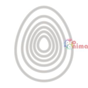 Шаблон за изрязване и релеф DP Craft, яйца, 6 бр.