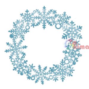 Шаблон за изрязване и релеф" Венец от снежинки"