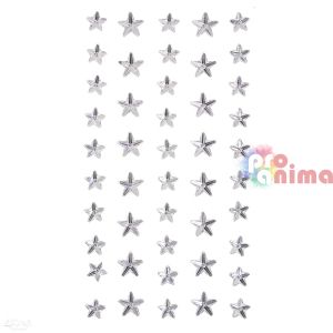 Камъчета за декорация DP Craft, самозалепващи кристални звездички, 46 бр.