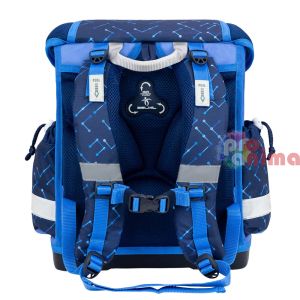 Раница за училище Belmil Navy Blue Tech