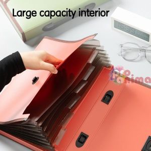 Синя чанта за документи формат А4, Deli New York, 7 отделения