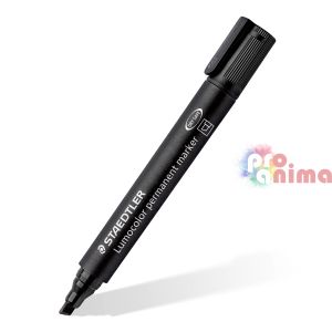 Перманентен маркер Staedtler Lumocolor 350, скосен връх (2 mm- 5 mm), черен