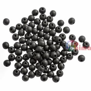 Кръгли дървени мъниста DP Craft, 10 mm, 100 бр., черни