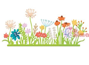 Шаблон за изрязване и релеф (щанца), цветна поляна