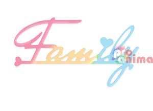 Шаблон за изрязване и релеф/щанца DP Craft, надпис Family (семейство)