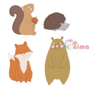Шаблон за изрязване (щанца) DP Craft, горски животни, 4 бр.