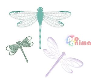 Шаблон за изрязване и релеф (щанца) DP Craft, водни кончета, 3 бр.