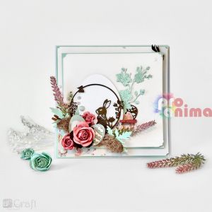 Щанца за релеф DP Craft, великденски венец със зайче