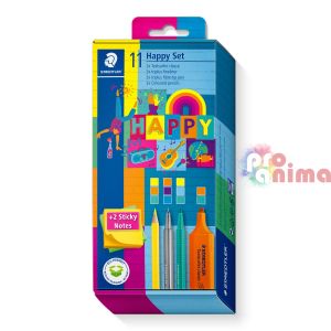 Комплект Staedtler Happy 11 части- моливи, флумастери, тънкописци
