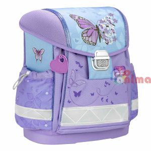 Ергономична раница-кутия Belmil Purple Blue Butterfly