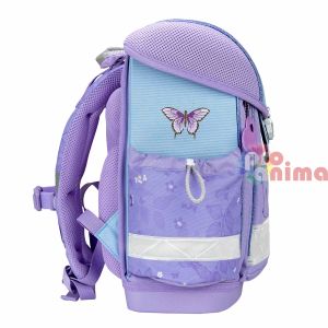 Ученическа, момичешка раница Belmil Purple Blue Butterfly