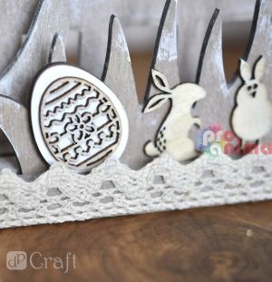 Дантела памучна, самозалепваща, DP Craft, 1.8 m, бяла