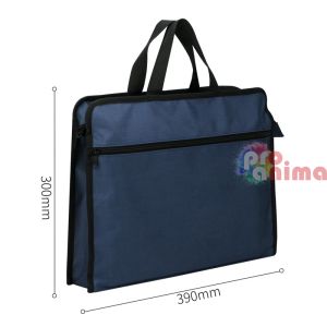 Тъмносиня чанта за документи Deli