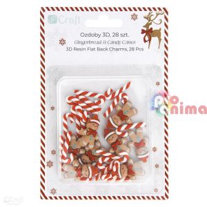 Джинджифилови човечета/меденки и захарни бастунчета- 3D фигурки за декорация