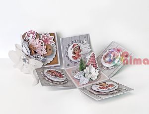 Коледни елхички за декорация, 5 cm, 6 бр., зелени