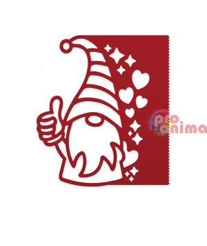 Щанца за изрязване и релеф Коледно джудже, 98 x 95 mm