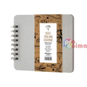 Албум за скрапбук с крафт картон Adventure Craft 15.3 x 15.3 cm 12 л