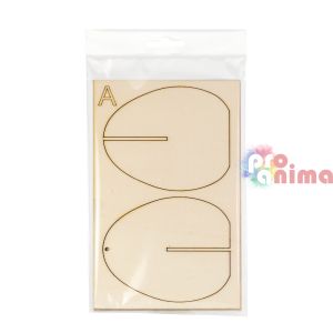 Дървени фигурки за сглобяване и декорация Яйца, 3 бр.