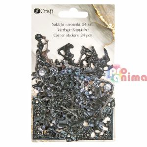 Винтидж ъгълчета стикери 24 бр. Сапфир