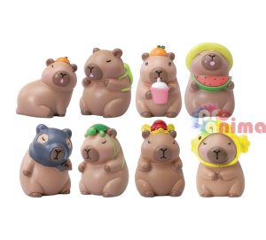 Комплект за оцветяване- гипсови фигурки Капибара 8 бр., боички и четки