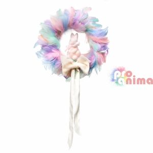 Зайчета с мъх, 10.5 cm, 4 бр. Пастелни