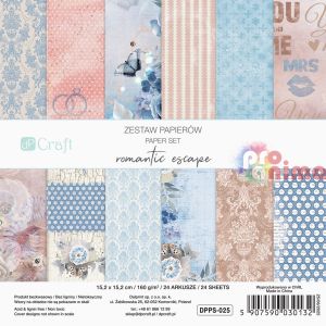 Блок с дизайнерски картон Романтично бягство, 15 x 15 cm