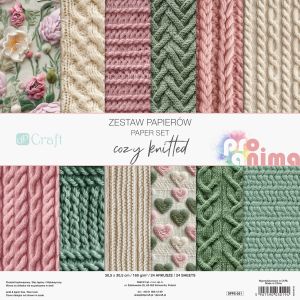 Дизайнерска хартия 30.5 x 30.5 cm, Уютно плетииво, 24 листа