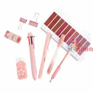 Комплект за училище  9 части Пастелно розово