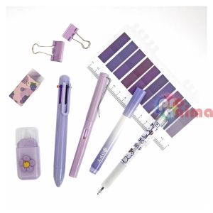 Комплект за училище 9 части Пастелно лилав