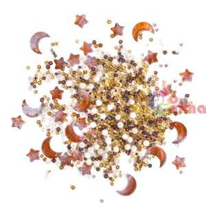 Стъклени мъниста Галактика омбре, 40 g