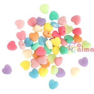 Мъниста за декорация Сърца, 50 бр. 