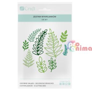 Шаблони за изрязване и релеф декоративни клонки, 9 бр.