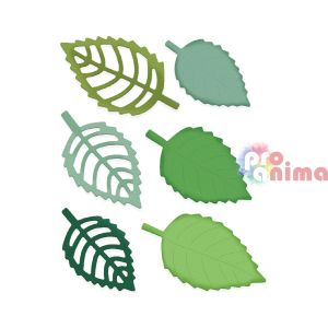 Шаблон за изрязване и релеф Листа, 6 бр.