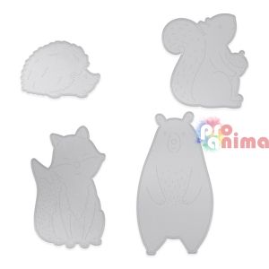 Шаблони за изрязване и релеф (щанци) Горски животни, 4 бр.