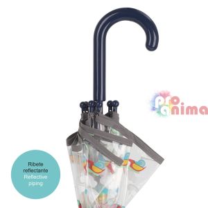 Чадър за момче, прозрачен, 69 cm