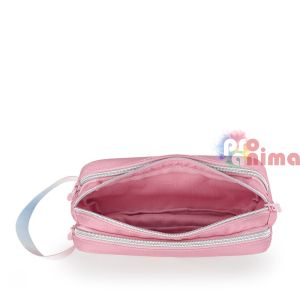 Розов ученически несесер Gabol Glam- 3 ципа, 9 cm