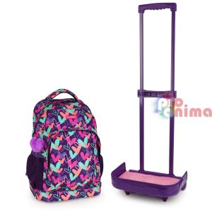 Момичешка раница със свалящи се колелца Gabol Kokoro