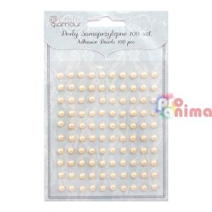 Перлички самозалепващи 5 mm 100 бр. Orange