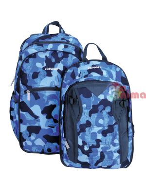 Ученическа раница за момче Explore 2 в 1, синя