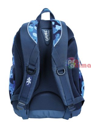 Ергономична ученическа раница за момче Explore 2 в 1 Blue Camouflage