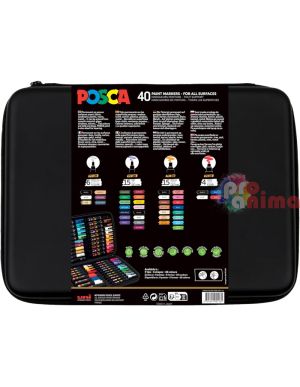 Маркери Posca в несесер с цип, 40 бр.