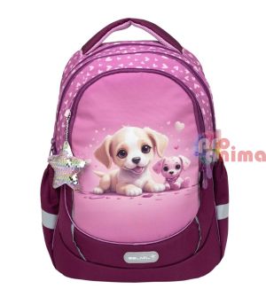 Ергономична ученическа раница Belmil Puppy Love 