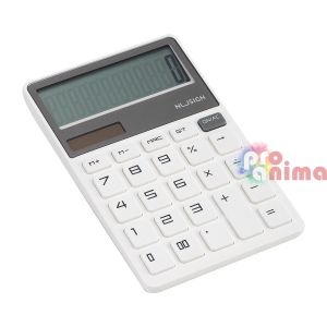 Калкулатор Deli NuSign ENS042 Настолен с 12 цифрен дисплей Бял