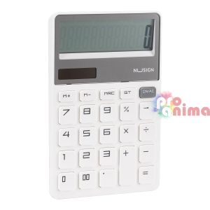 Калкулатор Deli NuSign ENS042 Настолен с 12 цифрен дисплей Бял