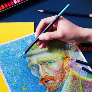 48 цвята цветни молива в метална кутия Deli Finenolo