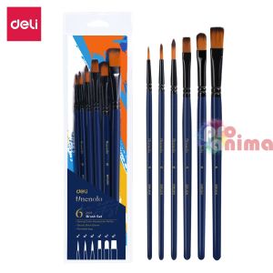 Комплект четки за рисуване Deli Finenolo EC277 синтетични 6 бр.